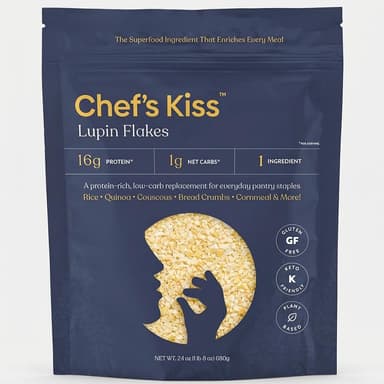 Lupin Flakes, 100% Australian Lupins, Low Carb Rice & Breadcrumb Substitute, High Protein & Fiber, 17 Servings