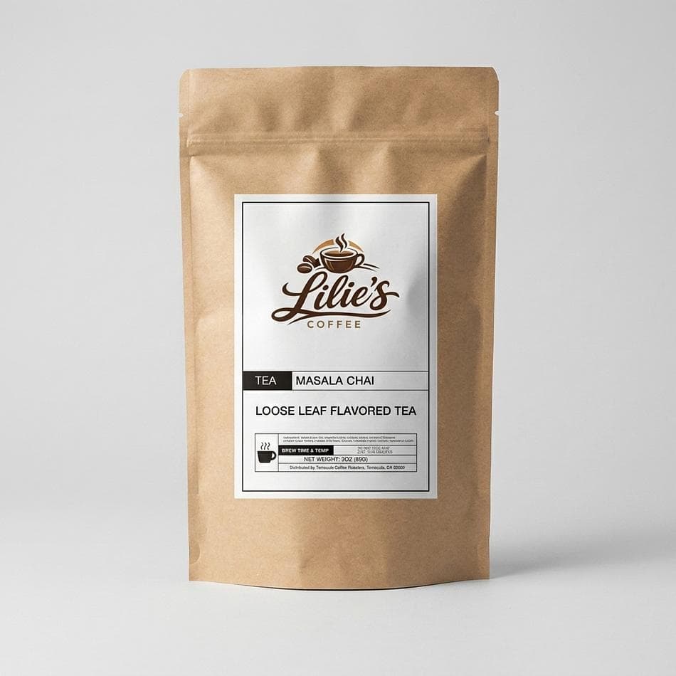 Loose Leaf Masala Chai Tea, Black Tea & Warming Spices, Bold Aromatic Chai Latte, 3 oz (85g)