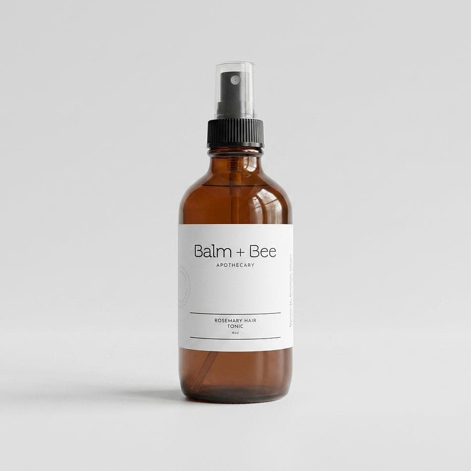 Rosemary Scalp & Hair Tonic Spray, Dried Rosemary + Eucalyptus Essential Oil, Cooling Refresh, Leave-In Daily Mist, 4 oz