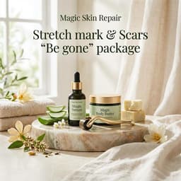 Stretch Mark & Scar Appearance Repair Kit (Serum + Body Butter + 0.75mm Dermaroller) — Magic Skin Repair-2
