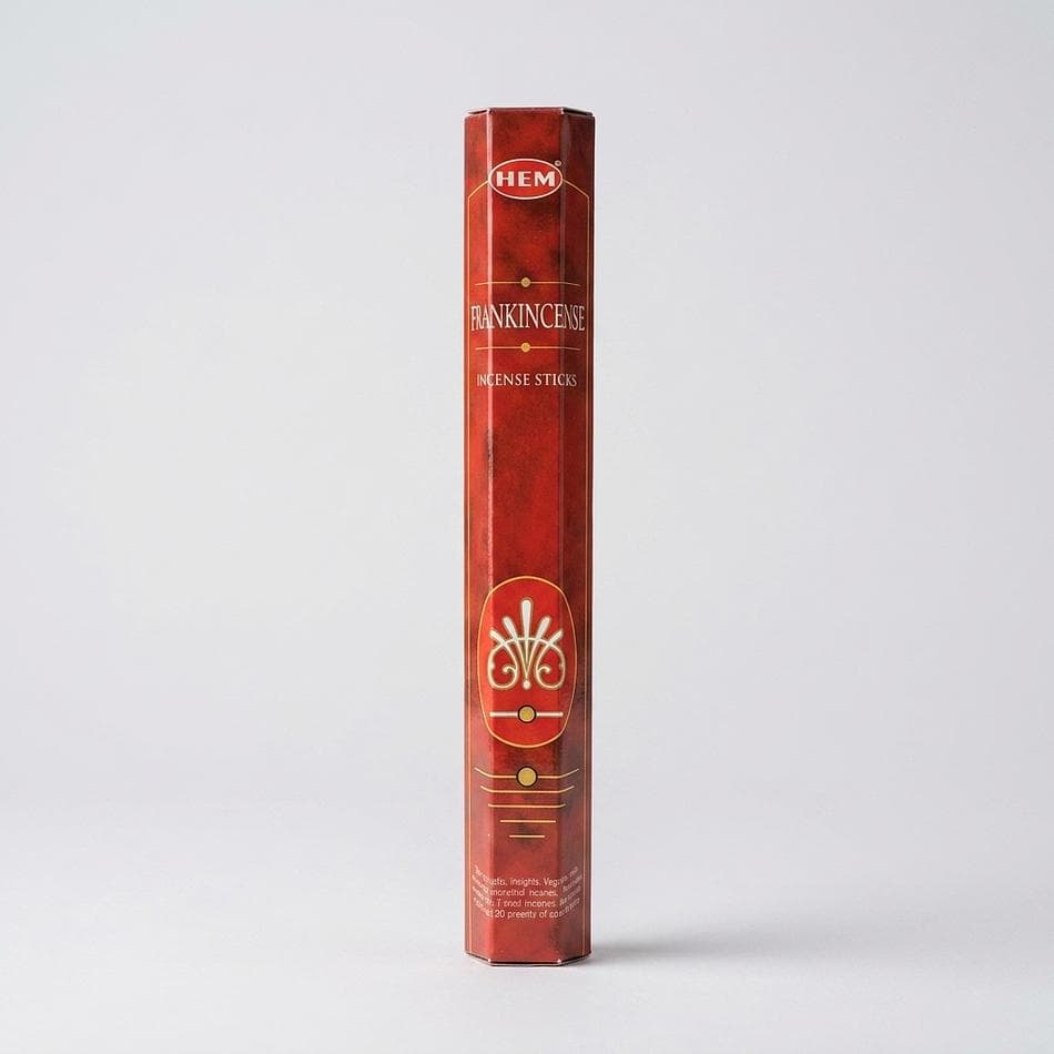 Frankincense Incense Sticks, Hexagon Tube, Calming Meditation Aroma, 20 Sticks