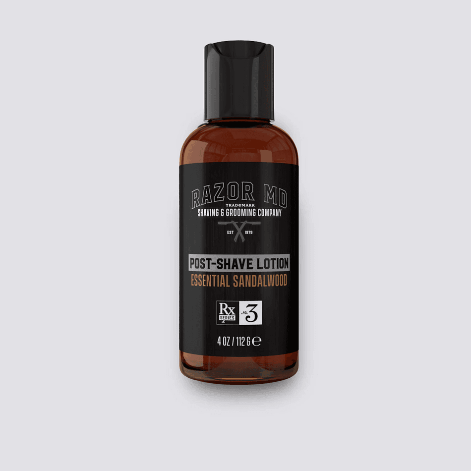 Alcohol-Free Post Shave Lotion, Aloe & Shea Butter, Calms Razor Burn & Bumps, Sandalwood Scent, 4 oz