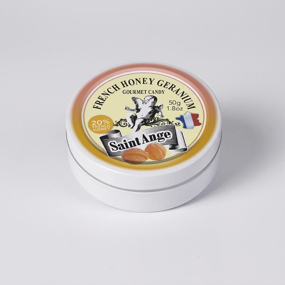 Honey & Geranium Pastilles (Lozenges), Honey, Throat Soothing Candy, 1 Pack