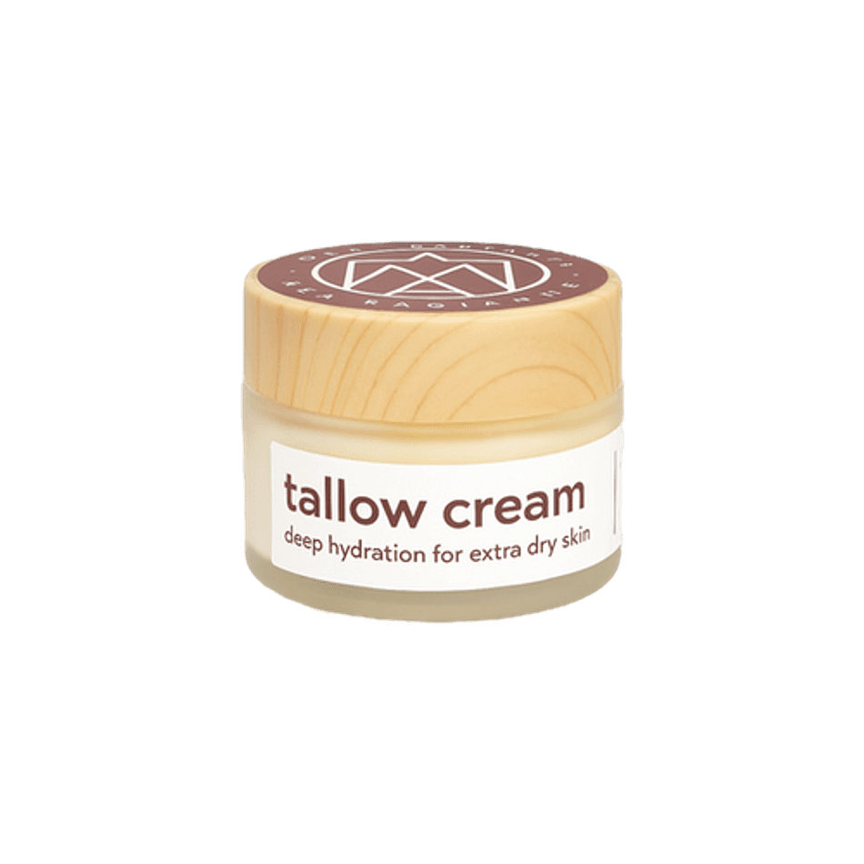 Tallow Face & Body Cream, Grass-Fed Beef Tallow + Moringa Oil, Deep Hydration & Barrier Repair, Whipped Moisturizer 1.7oz.
