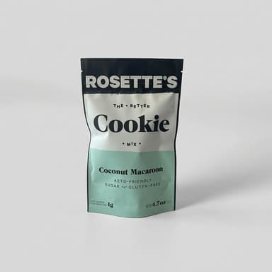 Keto Coconut Macaroon Cookie Mix, Coconut Flour & Monk Fruit, Sugar-Free Low Carb Cookies, Yields 12, 1g Net Carbs