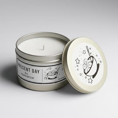 Fruity Cereal Milk Scented Candle, Sweet Citrus & Vanilla, Gift Tin Travel Candle, 6 oz, 30+ Hour Burn