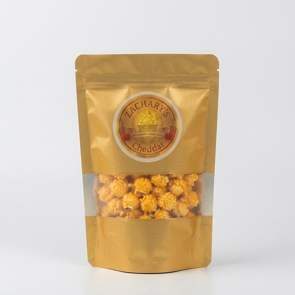 Gourmet Popcorn Snack Bags, Cheddar & Caramel Flavors, Fresh Small-Batch Snack Packs, 1.5 oz Each, 2-Pack/5-Pack
