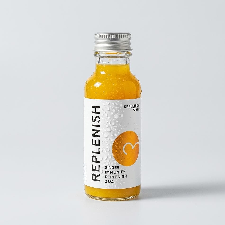 Ginger Wellness Shot, Lemon & Turmeric + Black Pepper, Immune & Digestive Support, 1 Bottle, 2 oz
