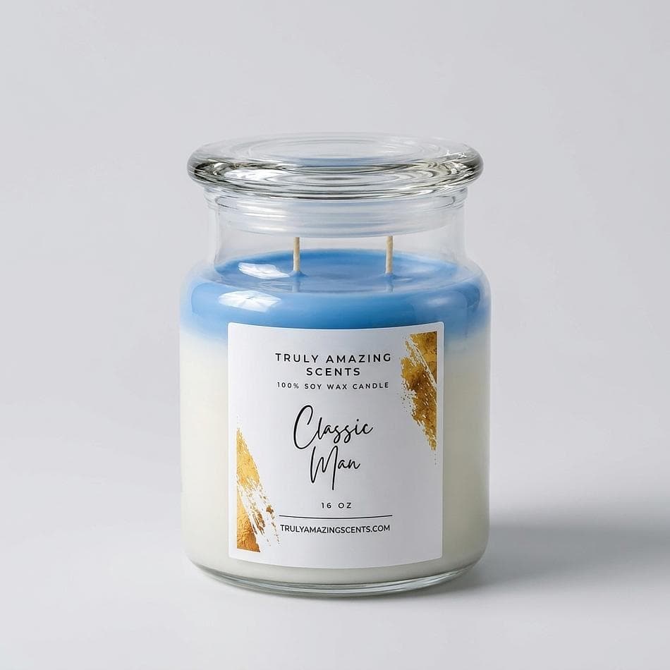 Men’s Scent Bundle, Soy Candle + Body Butter + Room Spray, Lemon Eucalyptus & Cedar Musk, 16 oz + 8 oz + 1 oz Set