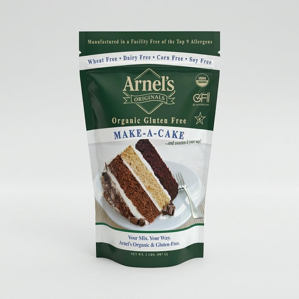Gluten-Free Cake Flour Blend, Organic, Vegan & Dairy-Free, 1:1 Baking Substitute, 2 lb Bag