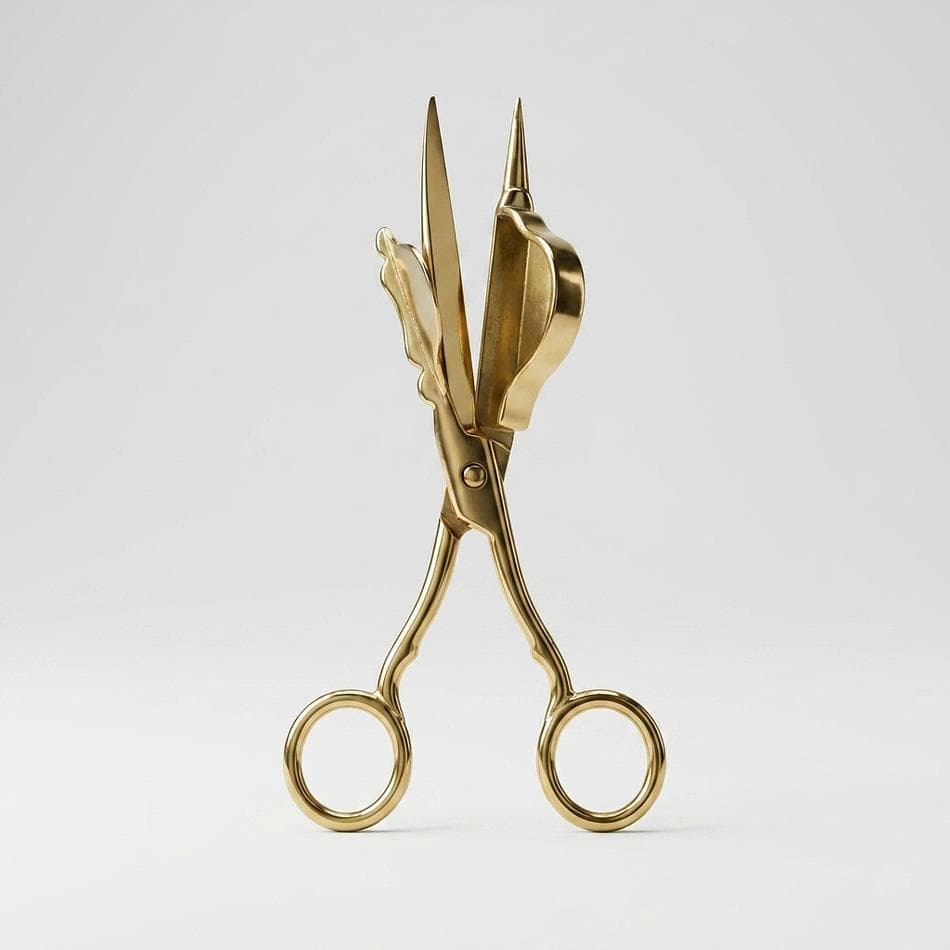 Vintage Brass Candle Snuffer, Scissor Handle, Clean Smoke-Free Extinguish, 6 in Candle Tool, Single Piece