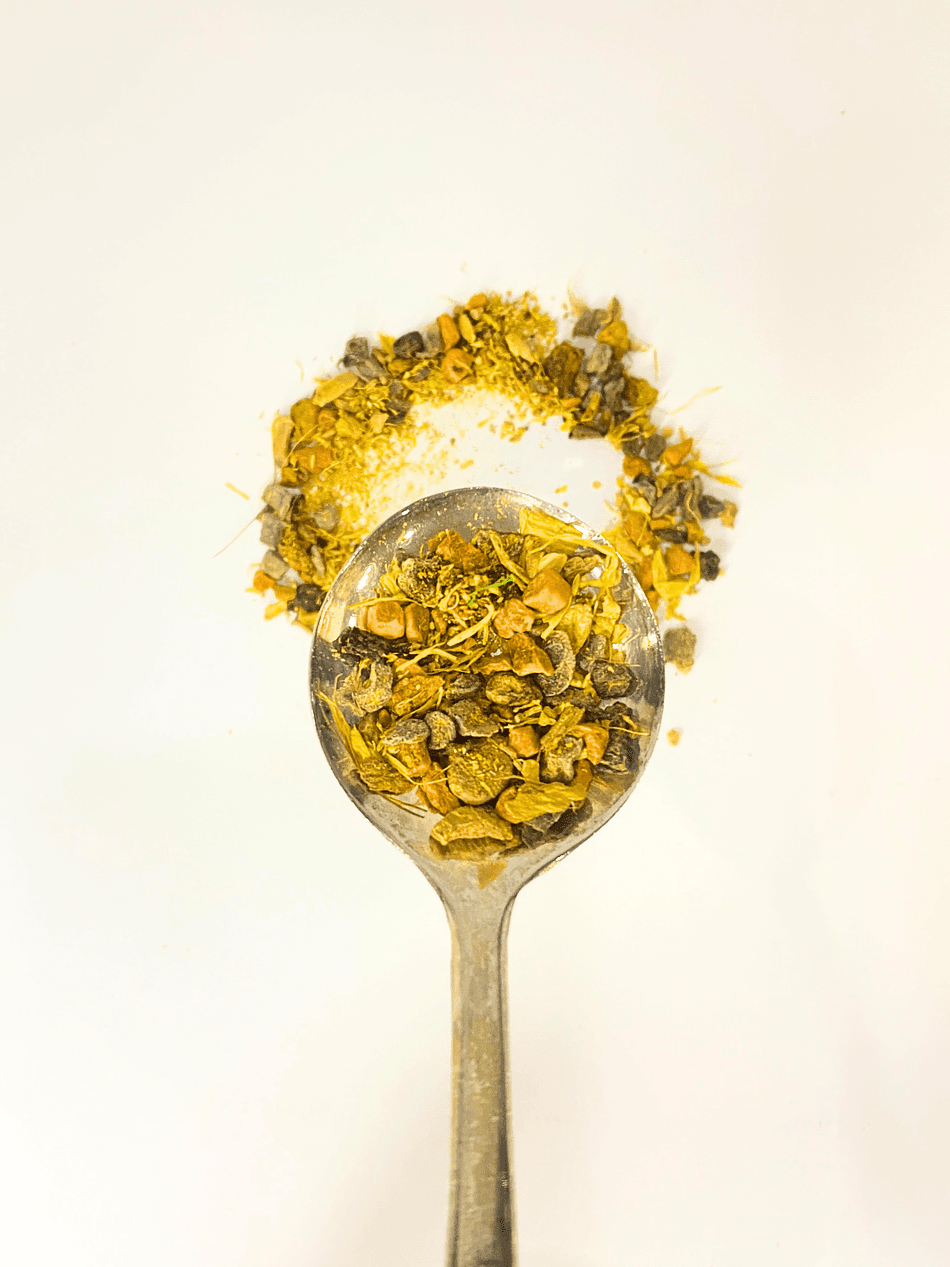 Glow Within: Turmeric & Ginger Herbal Tea, Calendula, Beet & Carrot, Radiant Skin Glow Support, Loose Leaf 1.7oz