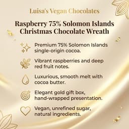 Raspberry 75% Solomon Islands Christmas Chocolate Wreath-5