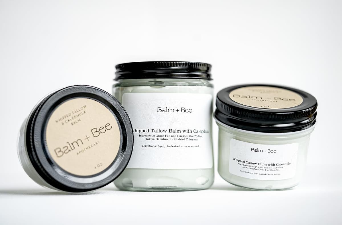 Whipped Tallow Balm with Calendula 8oz