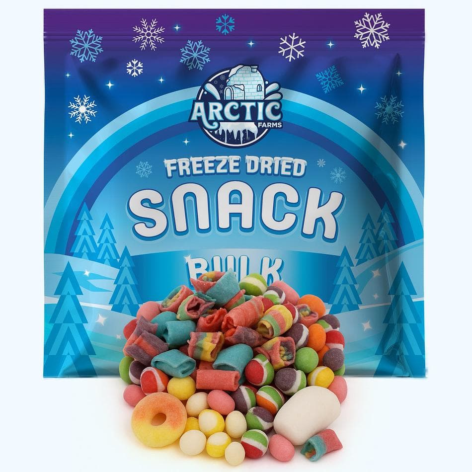 Freeze-Dried Candy Party Mix, Assorted Crunchy Candy Variety, Bulk Bag (38 oz)