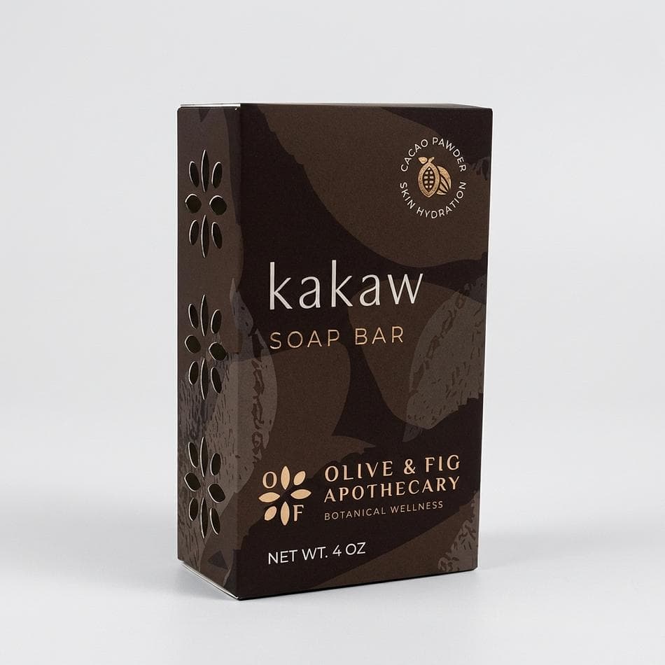 Cocoa Butter Soap Bar Kakaw, Cacao Powder & Cocoa Butter, Deep Moisture for Dry Skin, 4 oz
