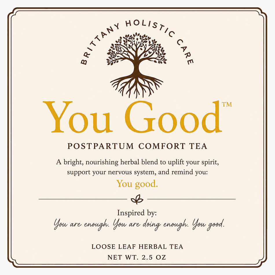 Postpartum Herbal Tea, Lemon Balm, Nettle & Oatstraw, Calm Comfort Support, Loose Leaf 2.5 oz