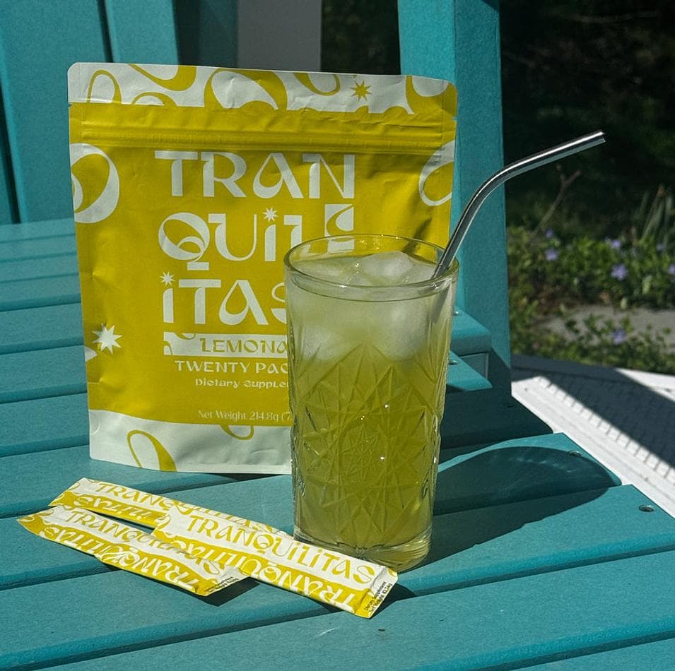 Calm Support Drink Mix, Magnesium Glycinate + L-Theanine + Inositol, Non-Drowsy Stress Support, Lemonade, 20 Stick Packs