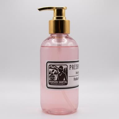 Sandalwood Body Spray, Cardamom Cedar Amber Musk, Warm Woody Scent, Pink Glass Spritz Bottle, 4 oz