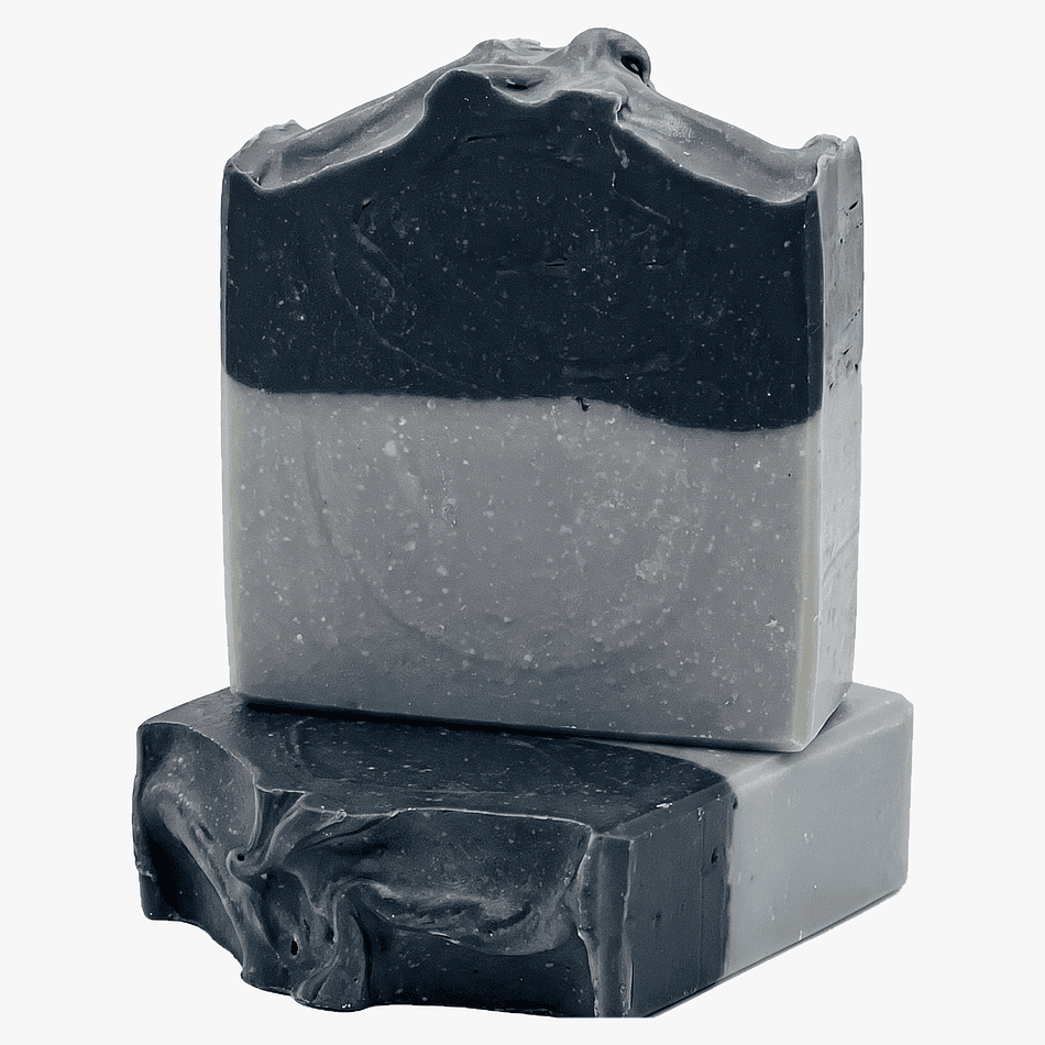 Charcoal Bar Soap, Olive Oil & Coconut Oil, Fresh Ozone Citrus Musk Scent, Vegan Super-Fatted, 5 oz