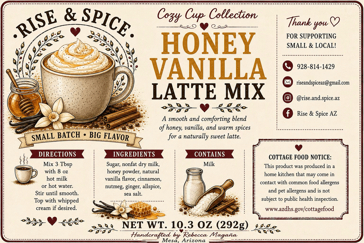 Honey  vanilla latte mix
