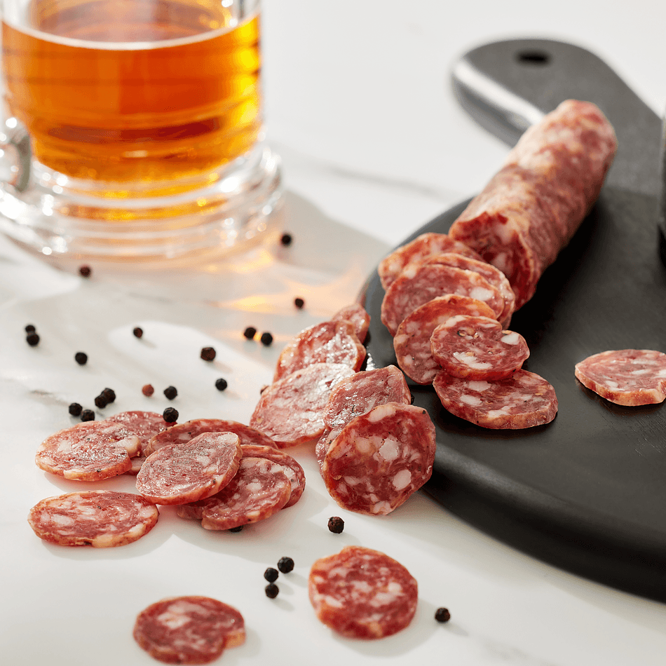Dry-Cured Pork Salami, Tripel Beer Reduction & Black Pepper, Classic Charcuterie Flavor