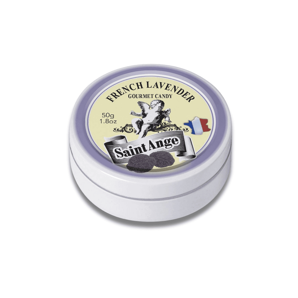Lavender Pastilles Hard Candy, Lavender Essential Oil, Calming Floral Flavor, Single Tin 50g