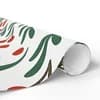 Holiday Berry Botanical Wrapping Paper Roll — Festive Green & Red Gift Wrap-3