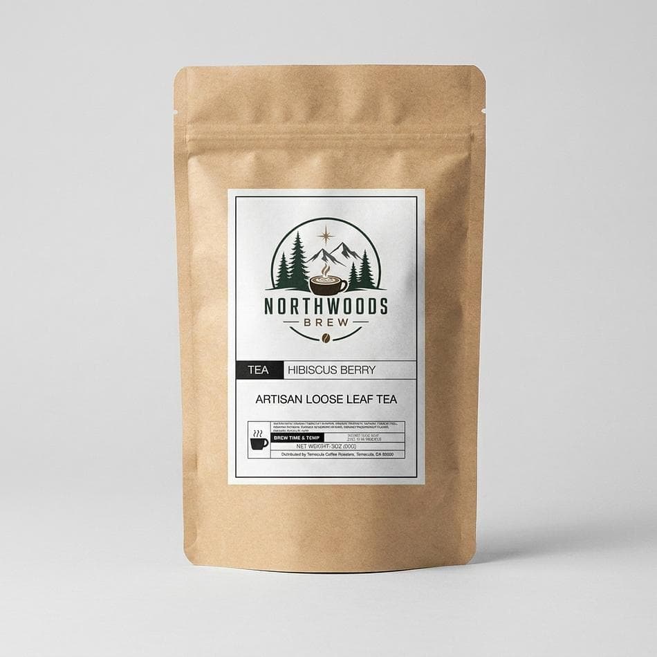 Loose Leaf Hibiscus Tea, Hibiscus & Rooibos, Berry Flavor, Caffeine-Free Iced Tea, Organic Herbal Blend, 3 oz