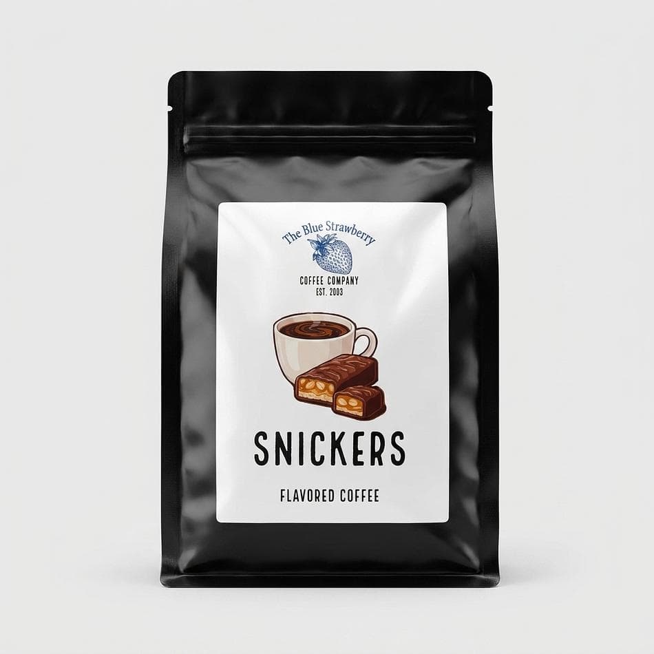 Flavored Whole Bean Coffee, Chocolate Caramel Peanut, Snickers-Inspired Dessert Roast, 8 oz Bag