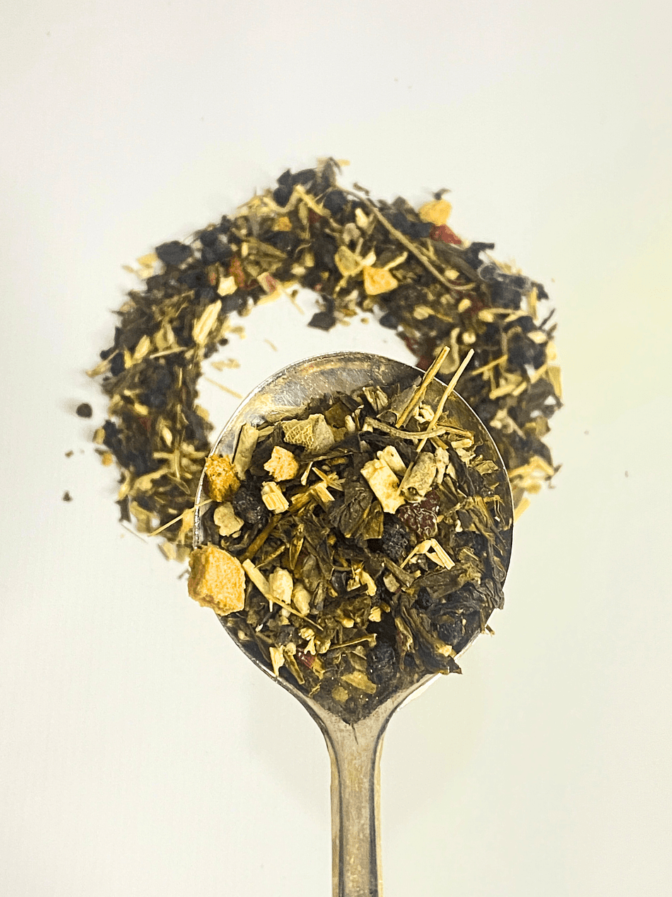 Defense and Comfort- Herbal Wellness Tea Blend, Elderberry & Echinacea, Immune Support, Loose Leaf Antioxidant Tea, 1.7oz
