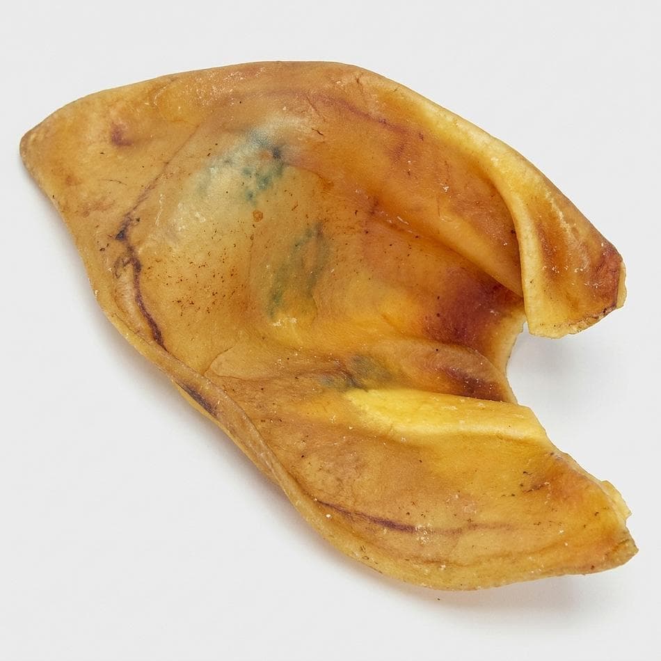 Natural Pig Ear Dog Chew, Single Ingredient Pork, Long-Lasting Moderate Chew, 4" x 5", Single Ear