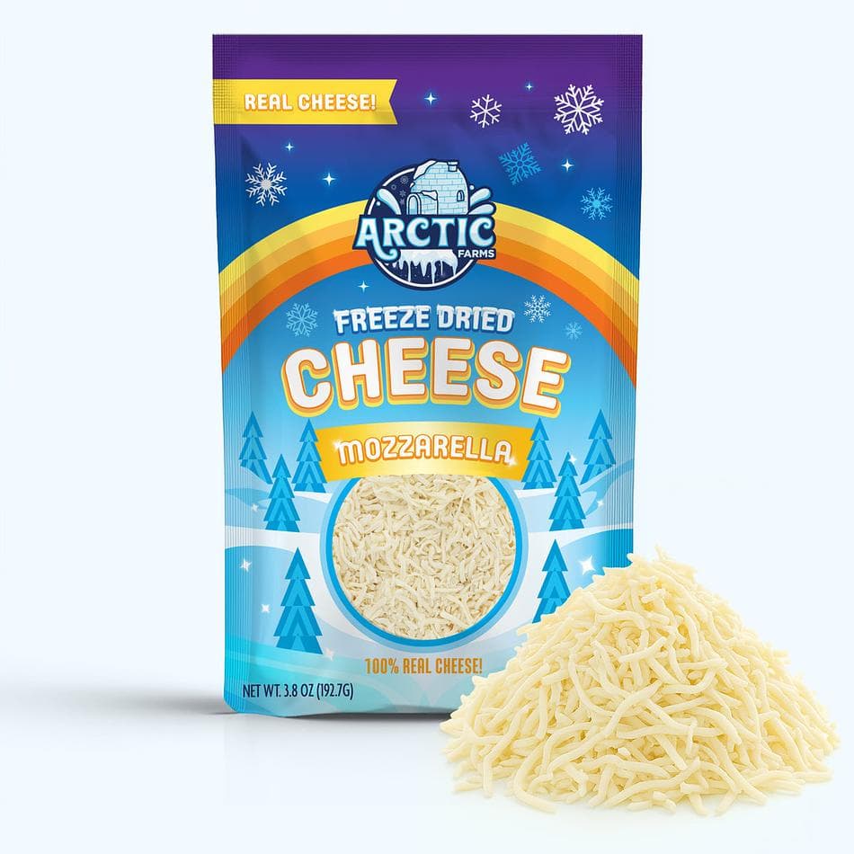 Freeze-Dried Mozzarella Cheese, 100% Real Cheese Snack, Large Resealable Bag (3.8 oz)