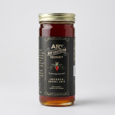 Bourbon Barrel Aged Hot Honey10.5 oz Glass Jar