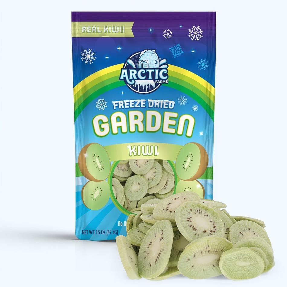 Freeze-Dried Green Kiwi, Tangy, Tropical Fruit Snack, Large Resealable Bag (1.5 oz)