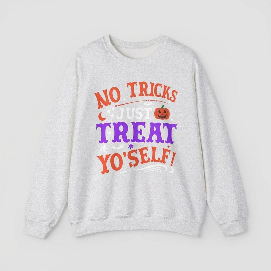 Plus Size Halloween Graphic Crewneck Sweatshirt, Cotton-Poly Blend, Cozy Fall Fit, Sizes S–5XL