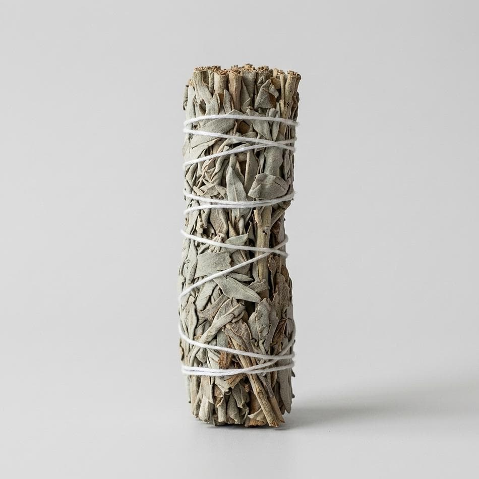White Sage Smudge Kit, White Sage & Selenite Sticks, Energy Cleansing & Protection, 4" Sage + 2pcs 3–4" Wands
