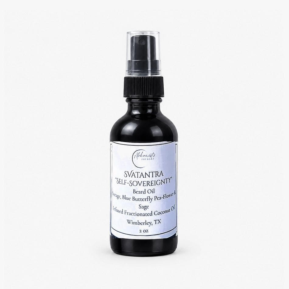 Svatantra “Self-Sovereignty” Beard Oil Featuring  Borage, Jojoba Oil, Black Seed Oil, Blue Tansy & Frankincense,