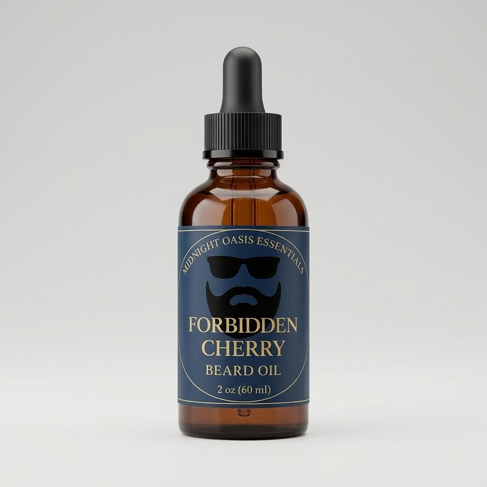 Beard Oil & Balm Duo, Argan + Castor + Mango Butter, Softens & Tames Flyaways, 2-Piece Set, Forbidden Cherry Scent