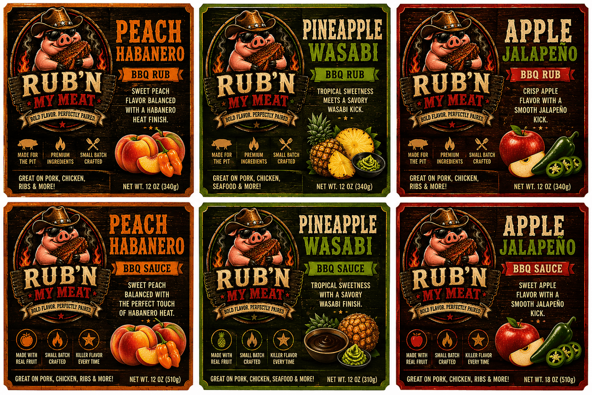 BBQ Rub & Sauce Variety Bundle, Perfectly Paired Flavors, Grill & Smoke Seasoning Set, Multi-Pack (Rubs + Sauces)