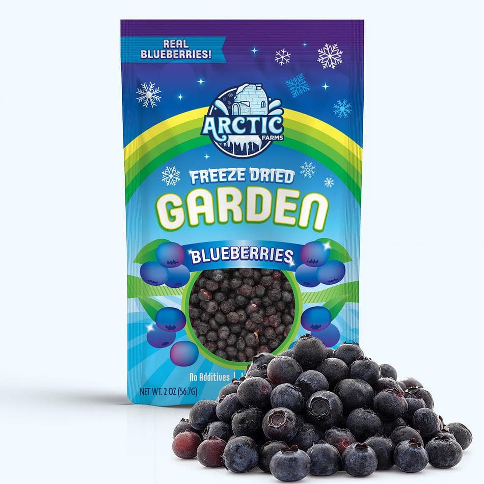 Freeze-Dried Blueberries, Whole Berry Superfruit Snack, Large Resealable Bag (2 oz)