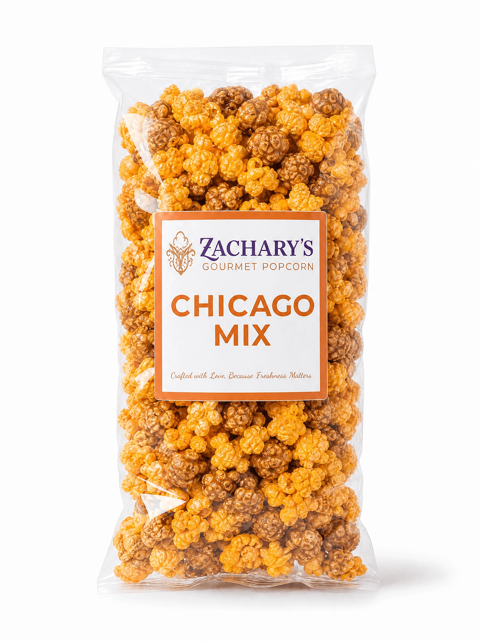 Chicago Mix Gourmet Popcorn – Cheddar & Caramel  Medium Bag 4.4oz / Approx. 5 Cups