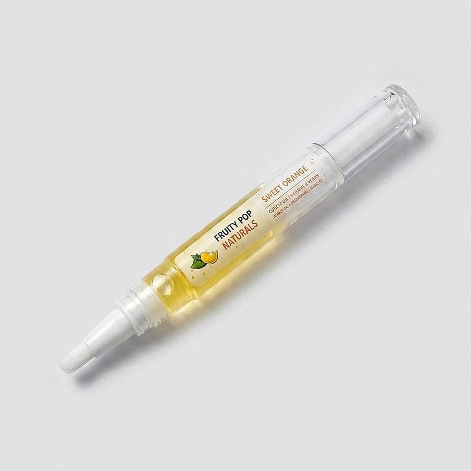 Cuticle Oil Pen, Jojoba & Vitamin E + Tea Tree, Nourishing Nails & Cuticles, Brush Tip, 3 mL