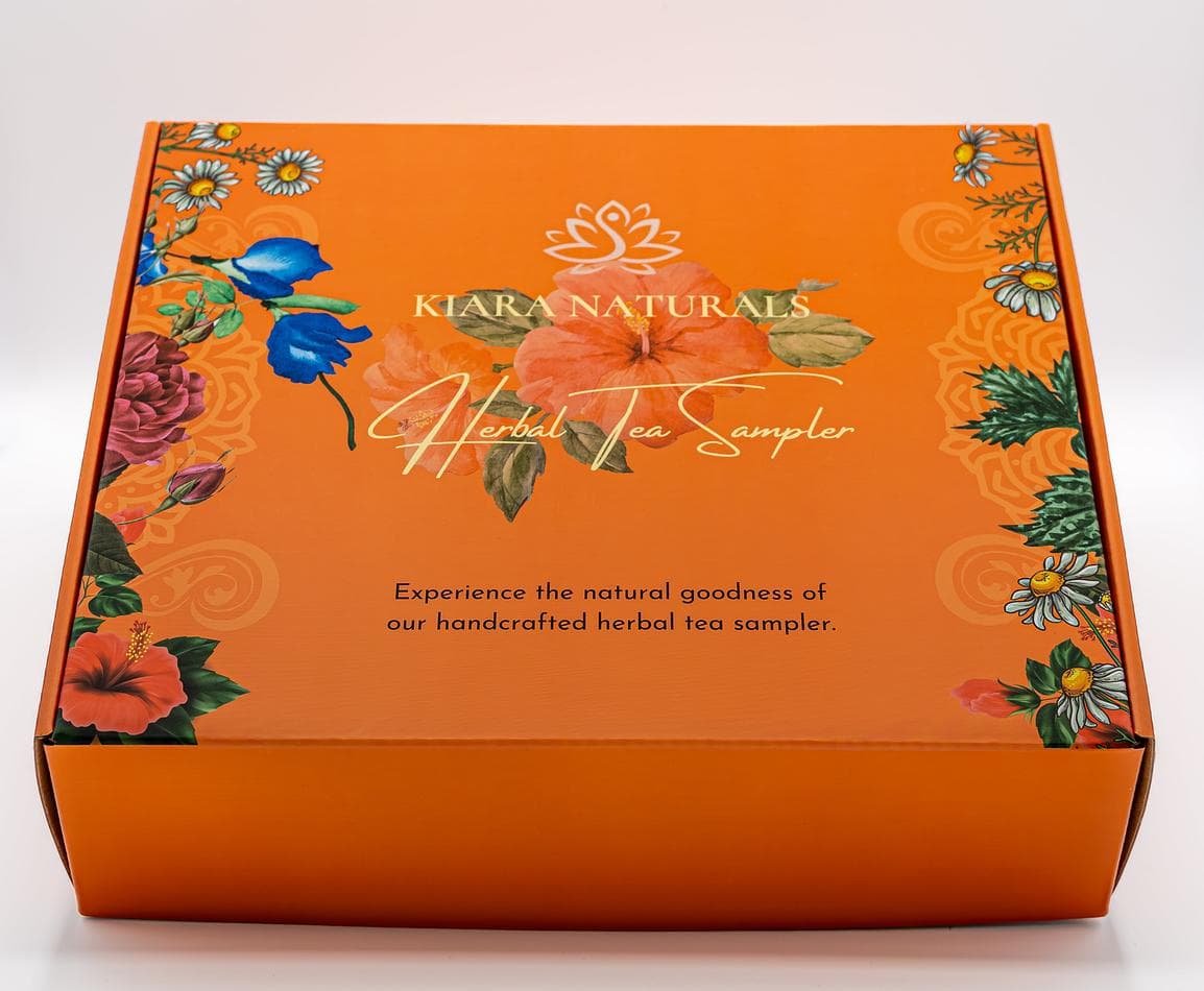 Kiara Naturals Wellness Gift Box – Ayurvedic Herbal Tea Sampler Set
