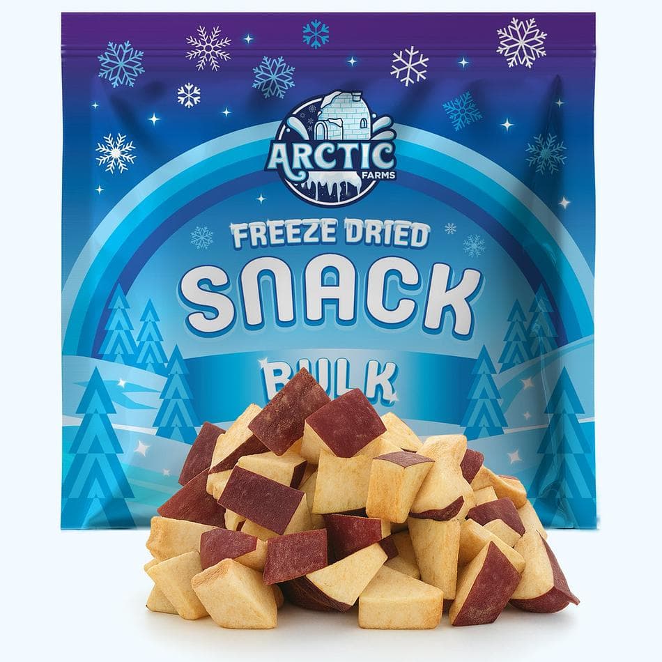 Freeze-Dried Red Delicious Apple Pieces, Naturally Sweet, Soft-Crisp Fruit Snack, Bulk Bag (12 oz)