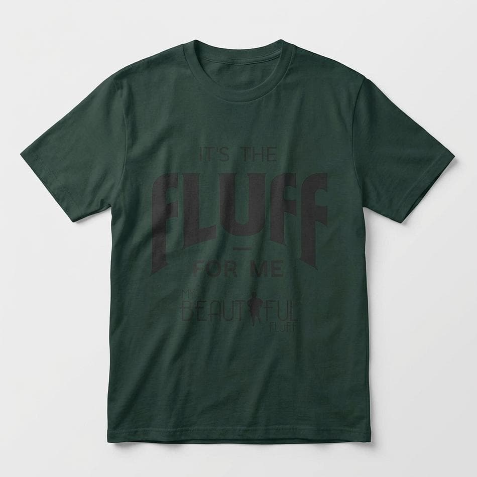 Heavyweight Cotton Graphic T-Shirt, "It's the Fluff for Me" Text Print, Relaxed Fit, 6.1 oz, Sizes S–6XL
