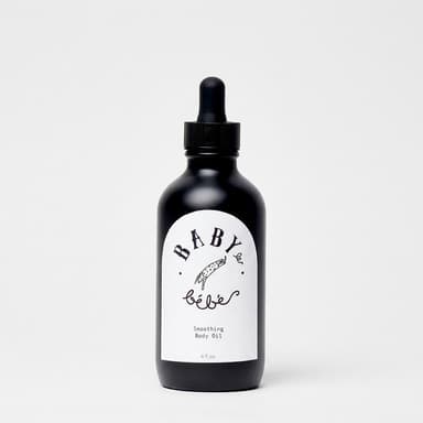 Natural Body Oil, Castor & Rosehip & Argan, Deep Hydration for Dry Skin, 4 fl oz Glass Bottle