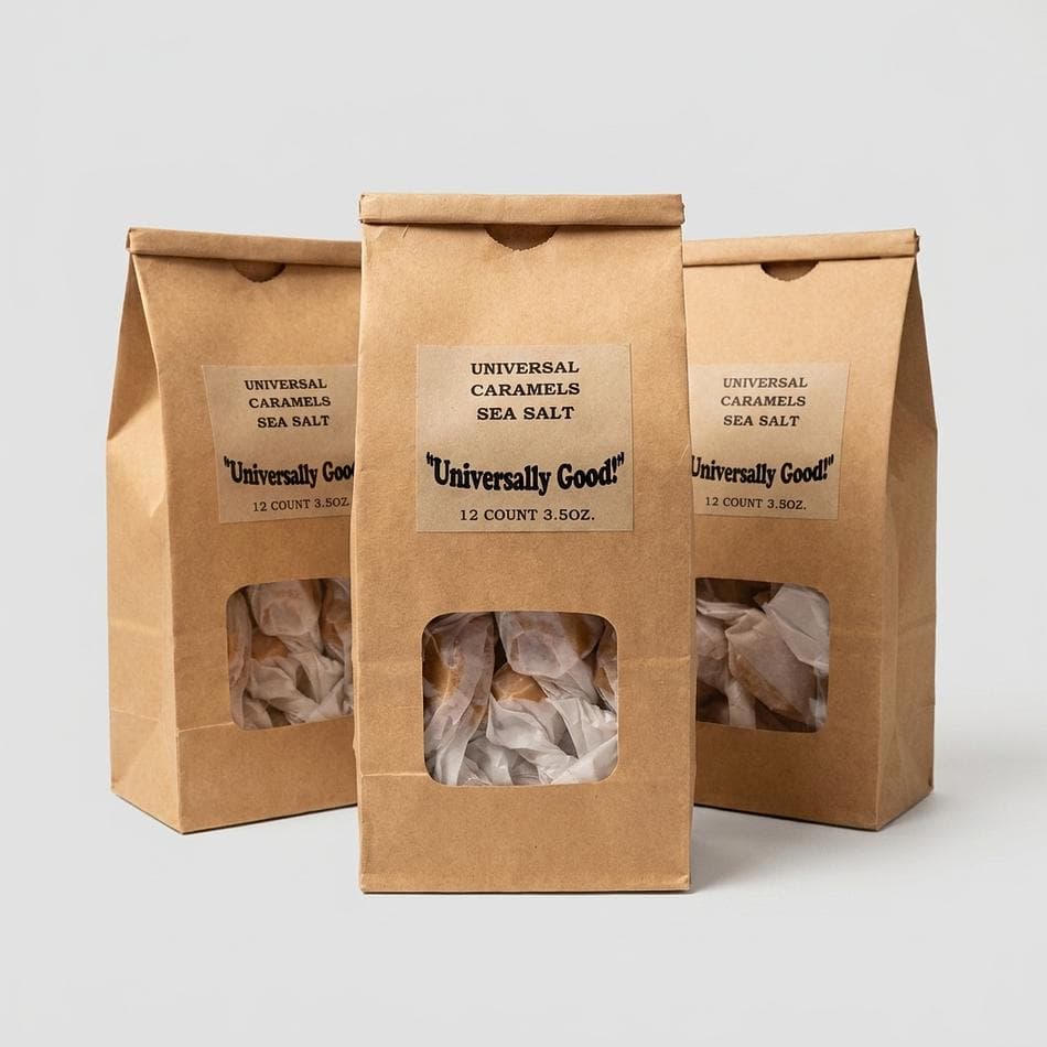 Vanilla Butter Caramels, Real Butter & Cream, Melt-in-Your-Mouth Soft Chewy Candy, Individually Wrapped, 50 Count Bag