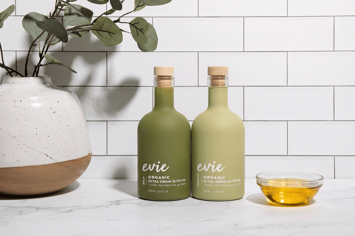 Organic Extra Virgin Olive Oil Set, Bold + Smooth, High-Polyphenol California EVOO, 2-Pack 375 mL (750 mL Total)