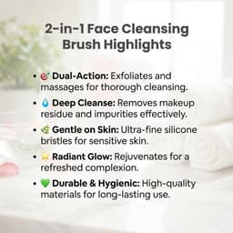 2 In 1 Face Cleansing Brush 1pc Facial Cleansing Exfoliating Brush With Ultra Fine Soft Pore Deep Cleansing Silicone Double Side Face Wash Scrub Brush For Massaging Skincare Makeup Removal Random Color-11